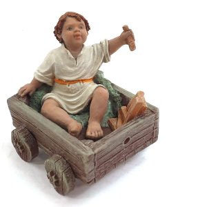 416-Figuras-de-Belén-Montserrat-Ribes-nino-jesus-jugando-en-el-carrito-17cm