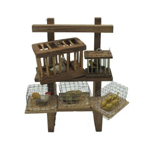 01709-complementos-para-belén-miniaturas-puestos-venta-jaulas
