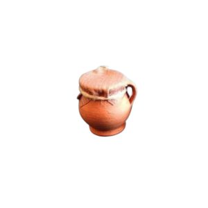 MN342-343-complementos-para-belén-miniaturas-cerámica-puchero-miel-2,5-1,5cm