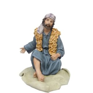 14017-Figuras-de-Belén-Geles-pastor-sentado-14cm