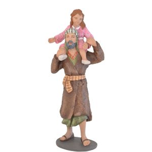 14087-Figuras-de-Belén-Geles-pastor-con-nina-al-hombro-14cm