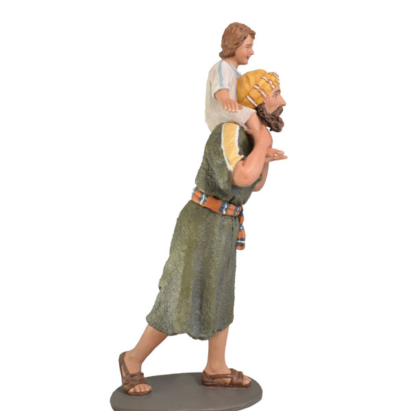 Pastor con niño a hombros - GELEN 19 cm - Imagen 2