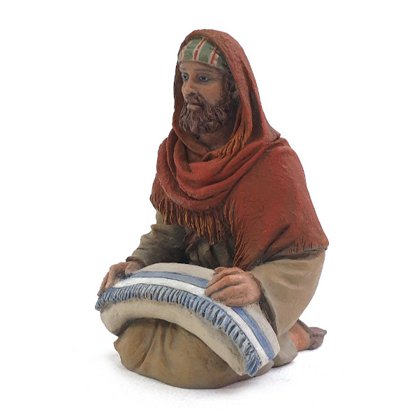 Pastor adorando con manta - Montserrat Ribes - 17 cm - Imagen 4