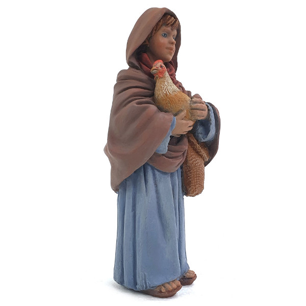 589-Figuras-de-Belén-Montserrat-Ribes-jair-nino-con-gallina-17cm