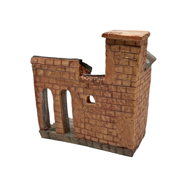 Casa rinconera para Belén de resina 15 × 7 × 16 cm - Imagen 2