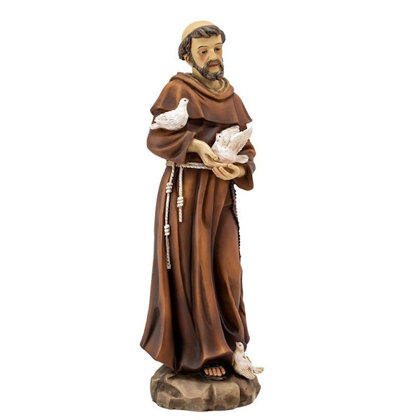 Figura de San Francisco de Asís de Resina (31 cm) - Imagen 3