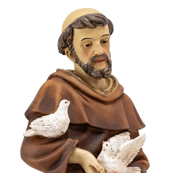 Figura de San Francisco de Asís de Resina (31 cm) - Imagen 4