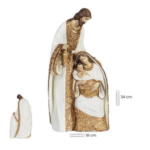 JV-26192-figuras-de-belén-otros-sagrada-familia-crema-oro-24cm